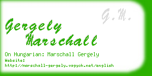 gergely marschall business card